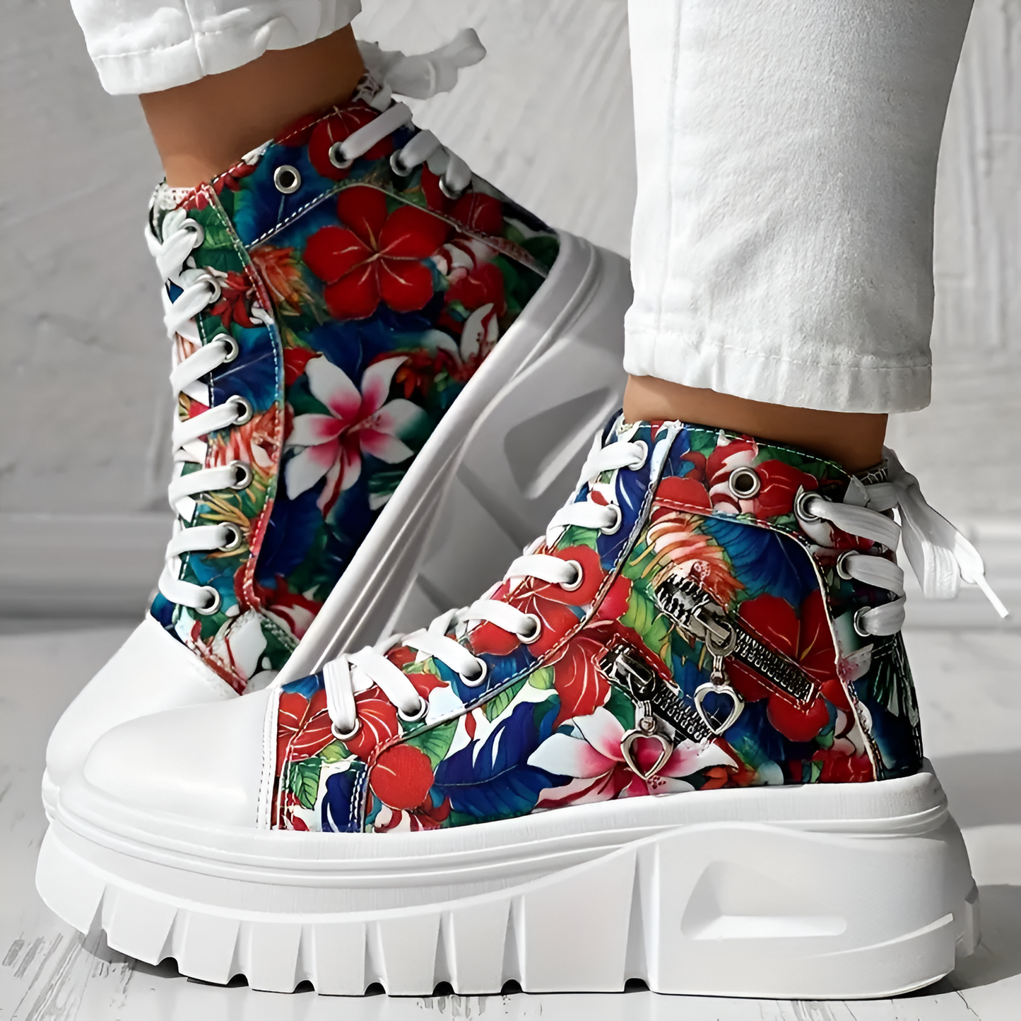 Elin™ | Baskets Orthopédiques Hautes en Denim