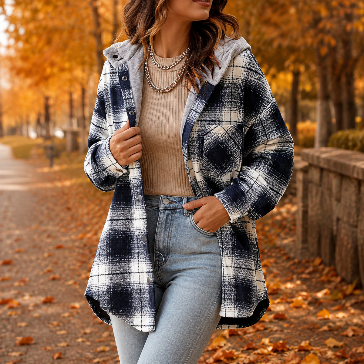 Élodie™ | Veste en flanelle douce avec capuche