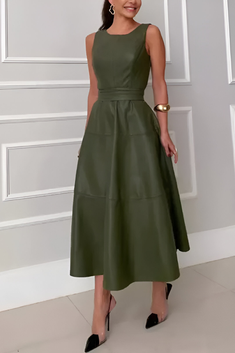 Kira™ | Robe en simili cuir moderne et élégante