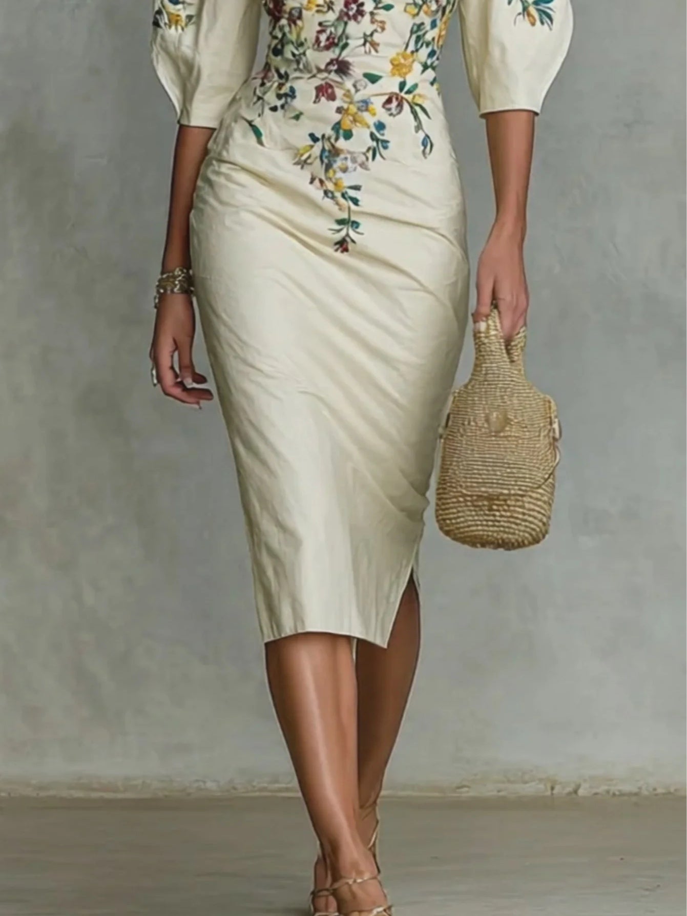 Serah™ | Robe midi élégante à épaules dénudées