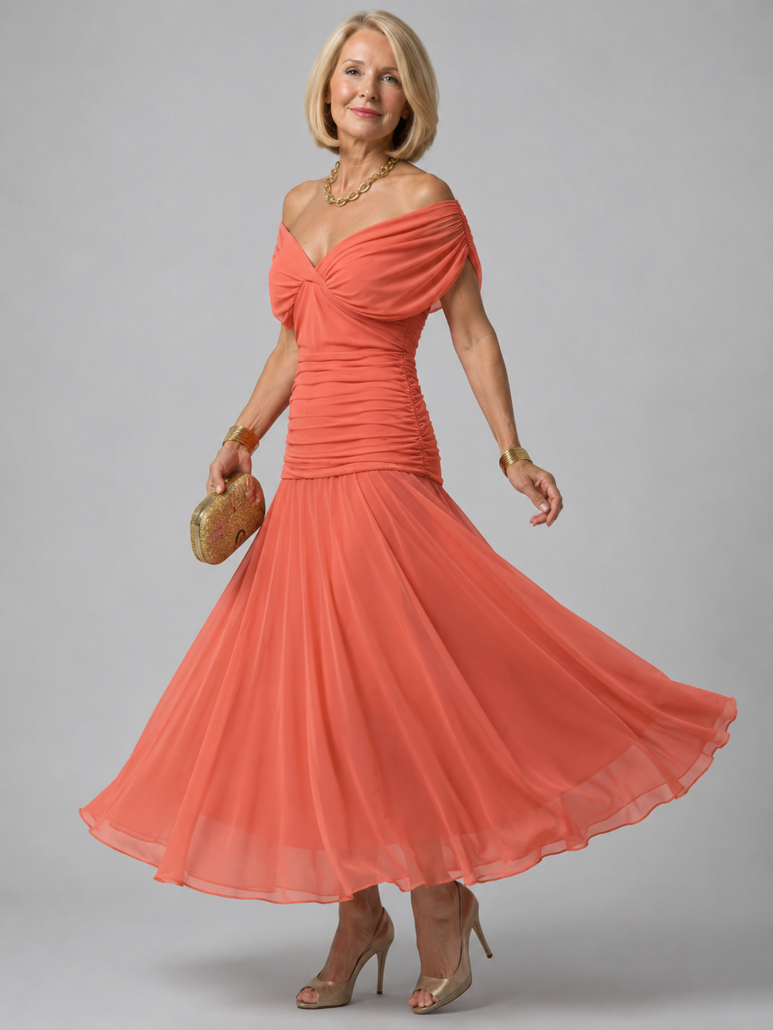 Evelina™ | Robe Maxi Élégante À Effet Ventre Plat