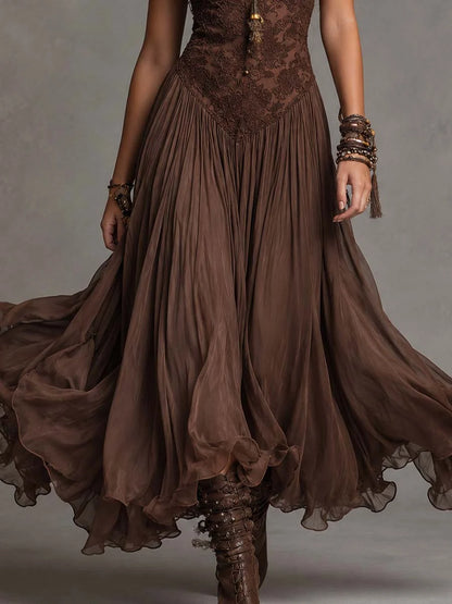 Hélène™ | Robe maxi en dentelle qui camoufle le ventre