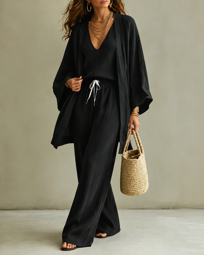 Gaëlle™ | Ensemble 3 pièces décontracté avec pantalon opaque