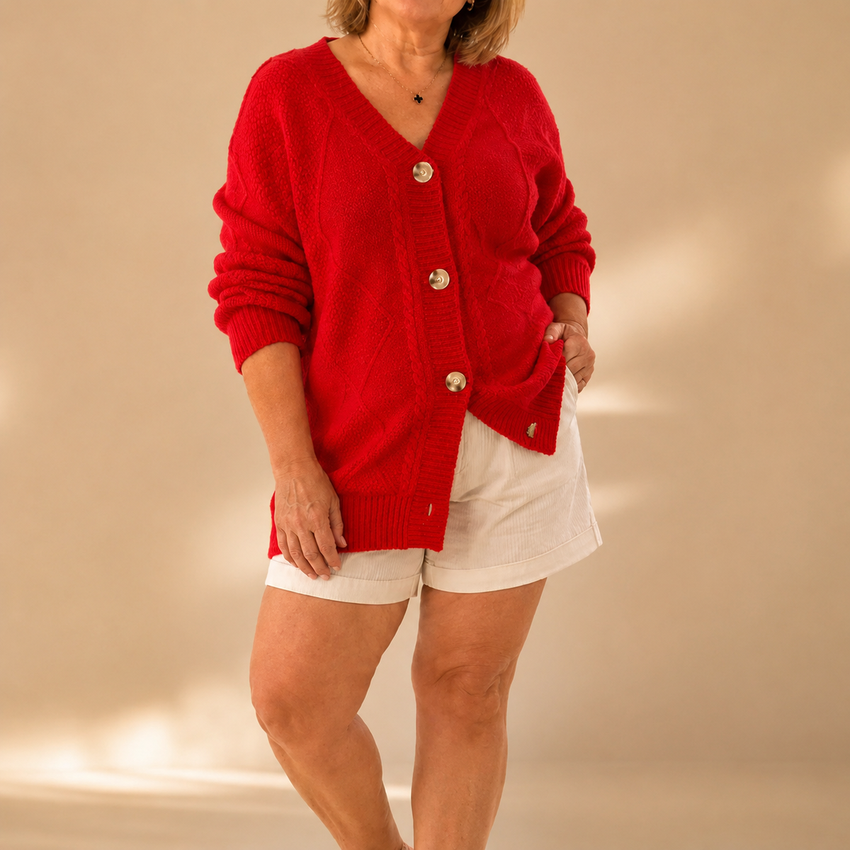 Delphine™ | Gilet doux tricoté avec boutons