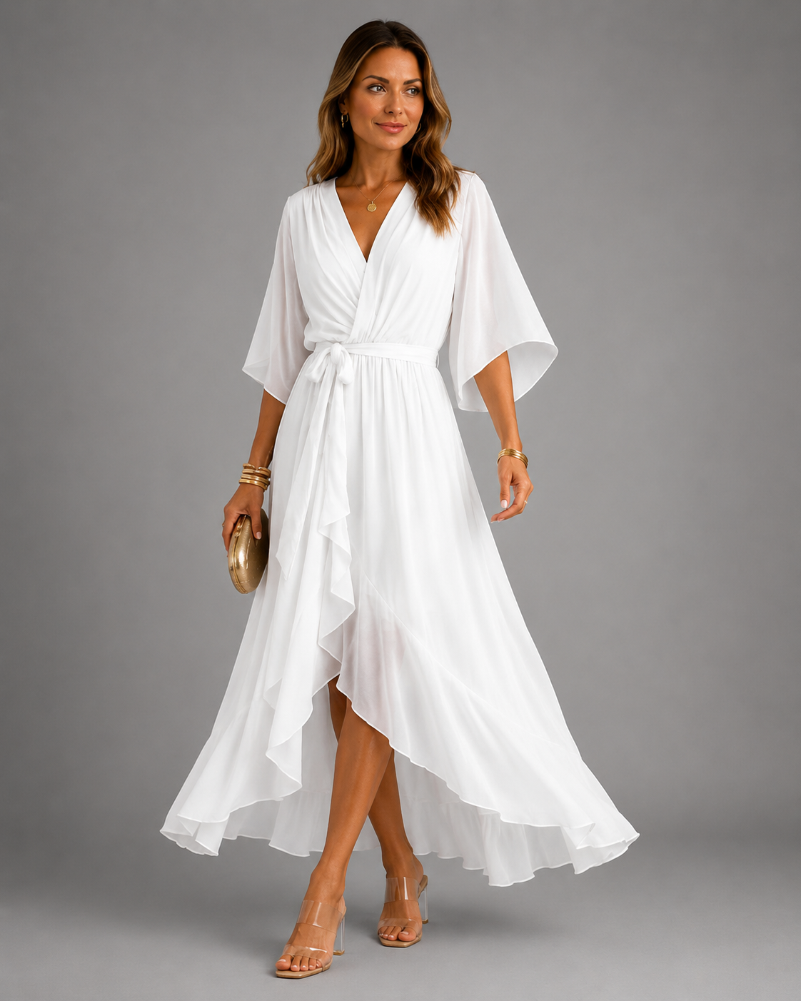 Isabelle™ | Robe Maxi Gainante en Mousseline