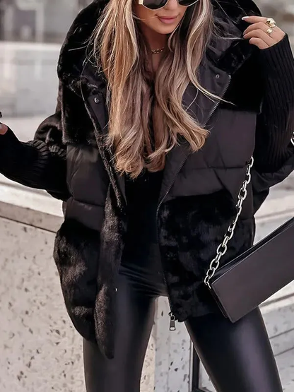 Lina | Doudoune oversize effet teddy
