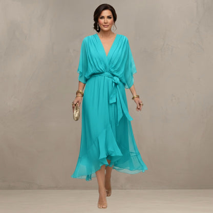 Marta™ | Robe Midi Élégante en Mousseline