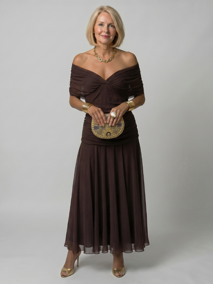 Evelina™ | Robe Maxi Élégante À Effet Ventre Plat