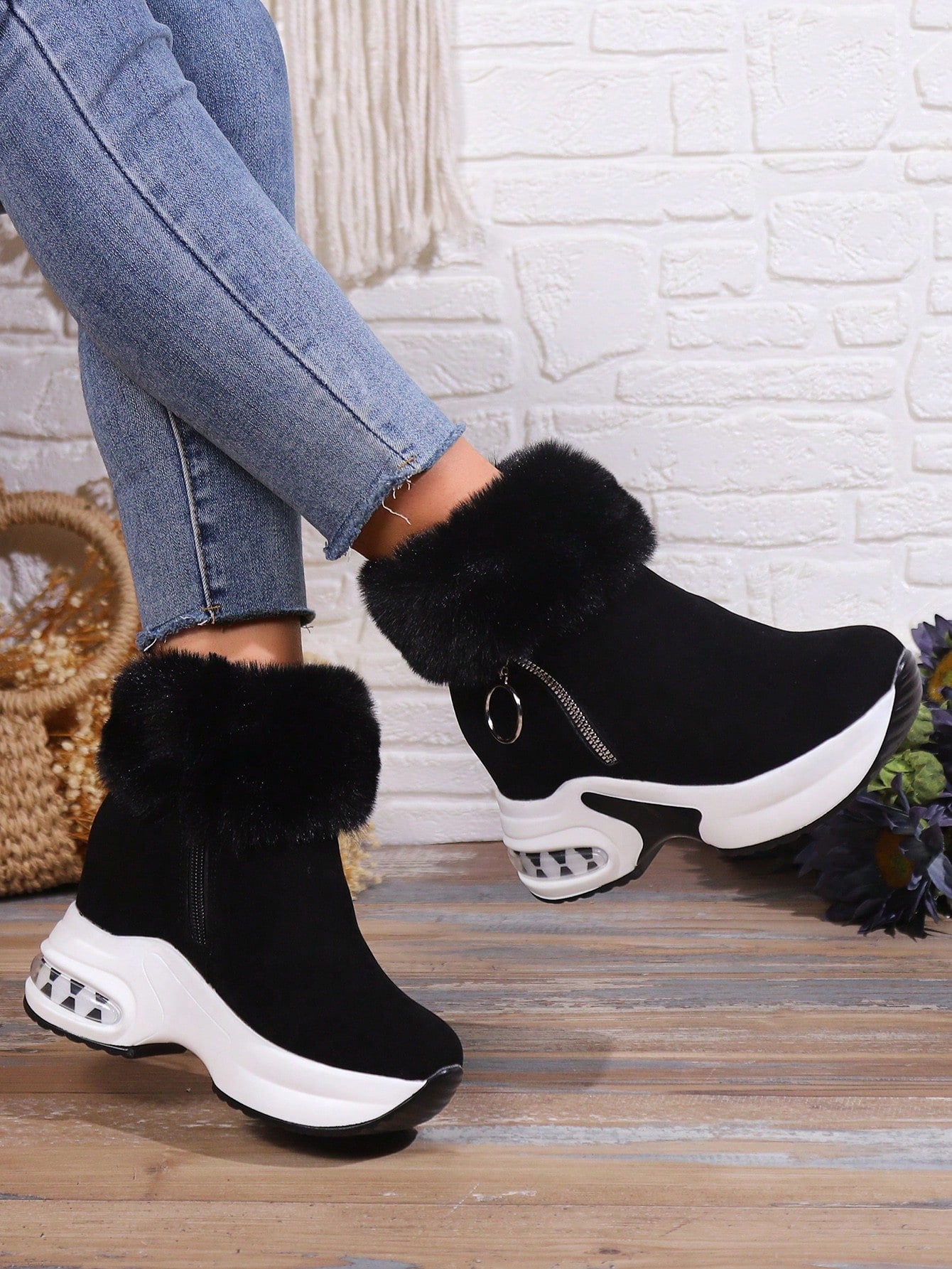 Noor™ | Bottes à plateforme confortables avec fausse fourrure