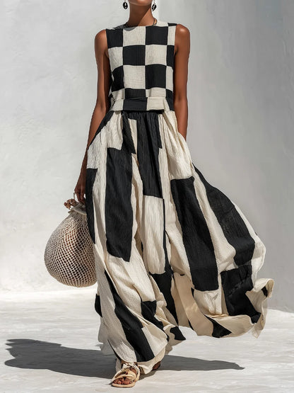 Margaux™ | Robe maxi élégante sans manches qui camoufle le ventre