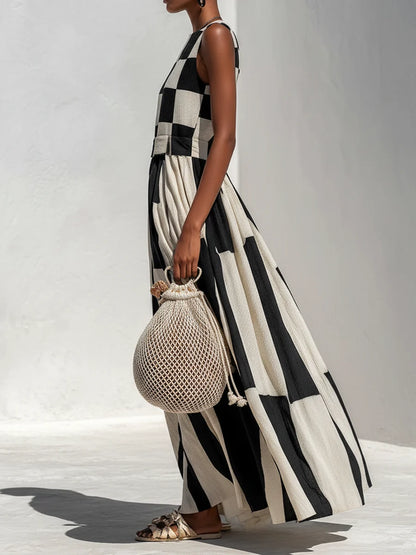 Margaux™ | Robe maxi élégante sans manches qui camoufle le ventre