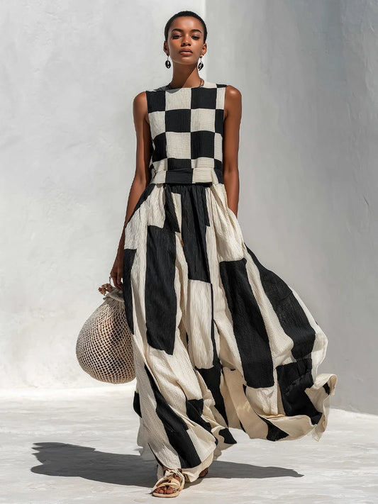 Margaux™ | Robe maxi élégante sans manches qui camoufle le ventre