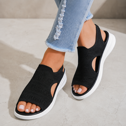 Fanny™ | Sandales plateformes confortables en maille qui camoufle le ventre