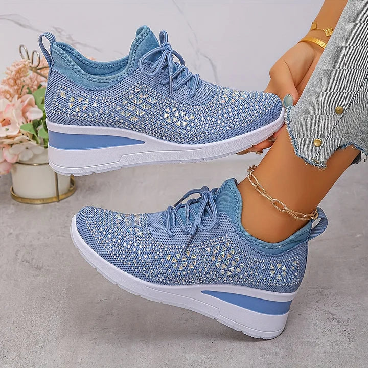 Juliette™ | Baskets compensées orthopédiques à strass 23
