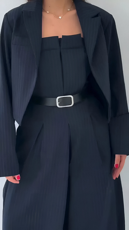 Zara™ | Ensemble de Deux Pièces avec Pantalon Large et Blazer Court