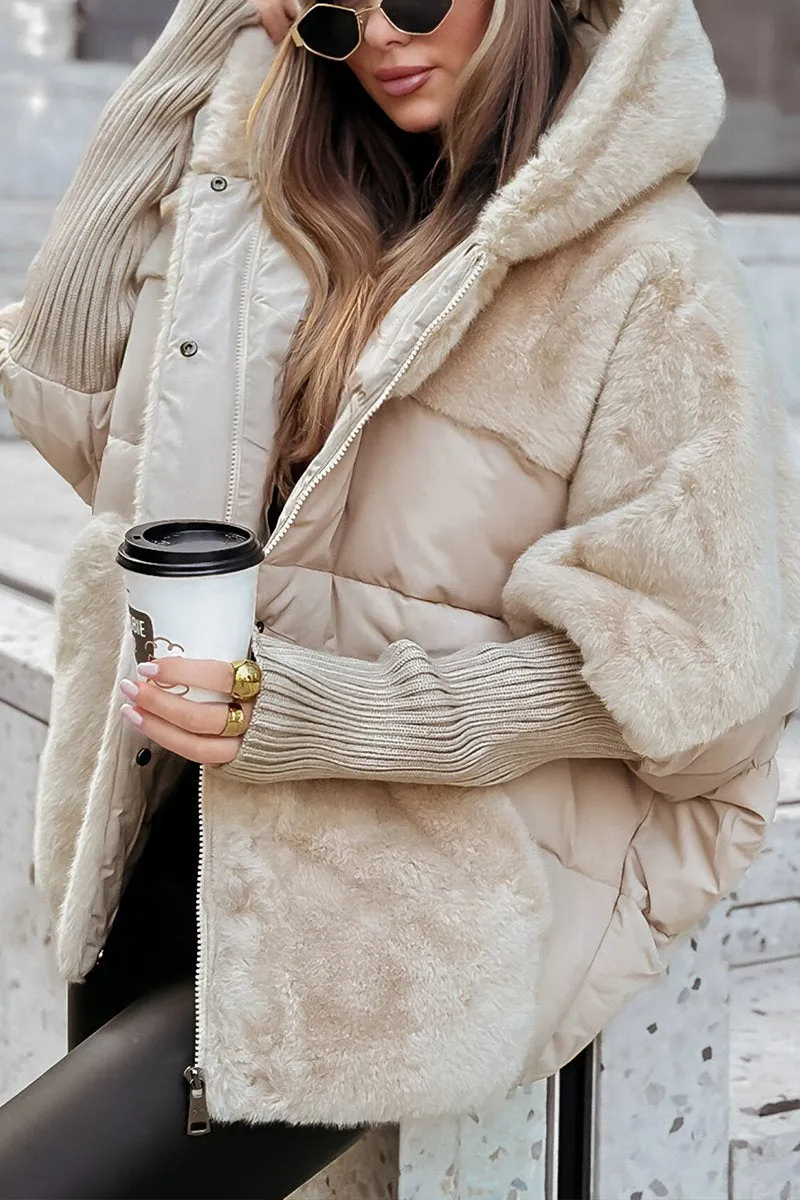Lina | Doudoune oversize effet teddy