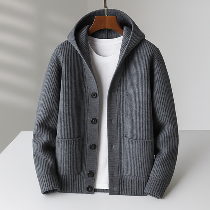 Owen™ | Cardigan Décontracté Côtelé À Capuche