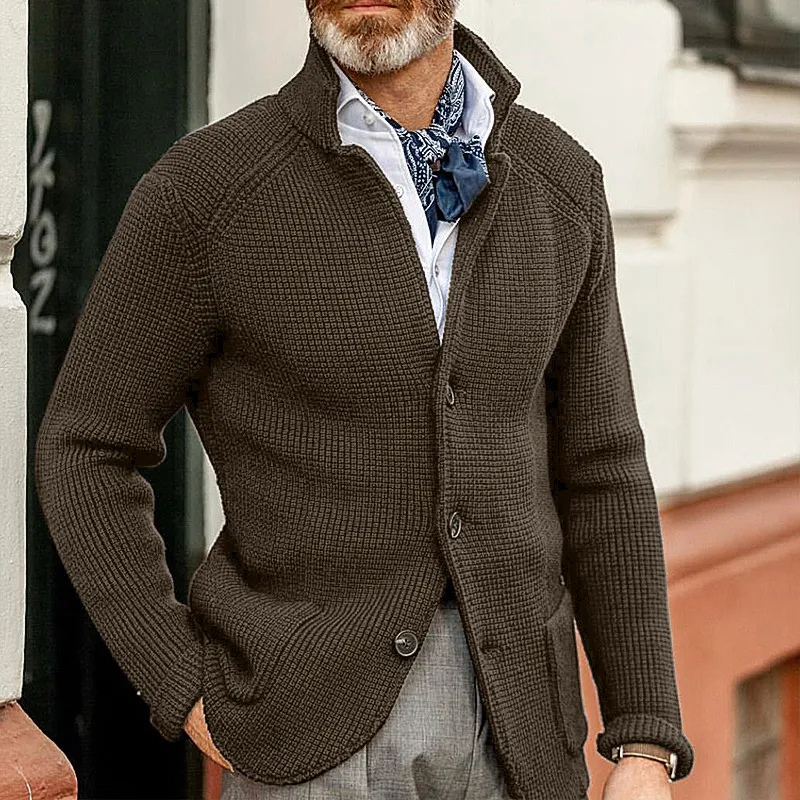 Kian™ | Cardigan Tricoté Côtelé Élégant