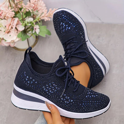 Juliette™ | Baskets compensées orthopédiques à strass 19
