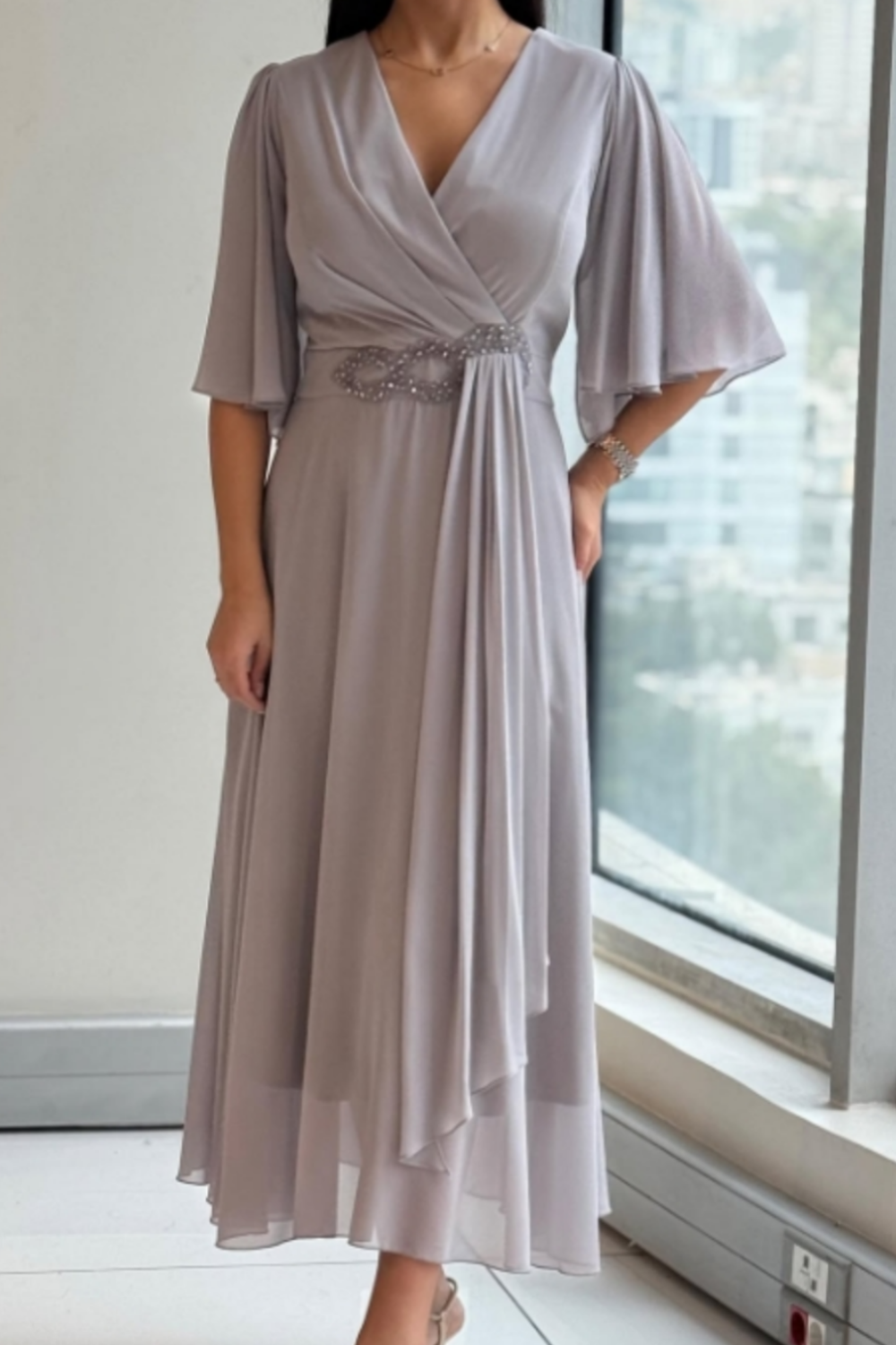 Elma™ | Robe Midi Élégante et Fluide
