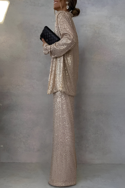 Zami™ | Ensemble Deux Pièces Pailleté Élégant