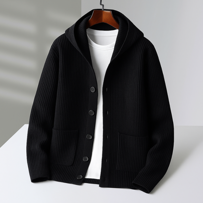 Owen™ | Cardigan Décontracté Côtelé À Capuche