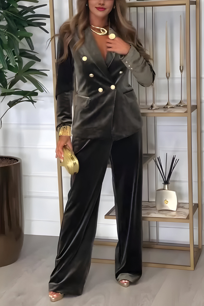 Nira™ | Ensemble Chic en Velours à Deux Pièces