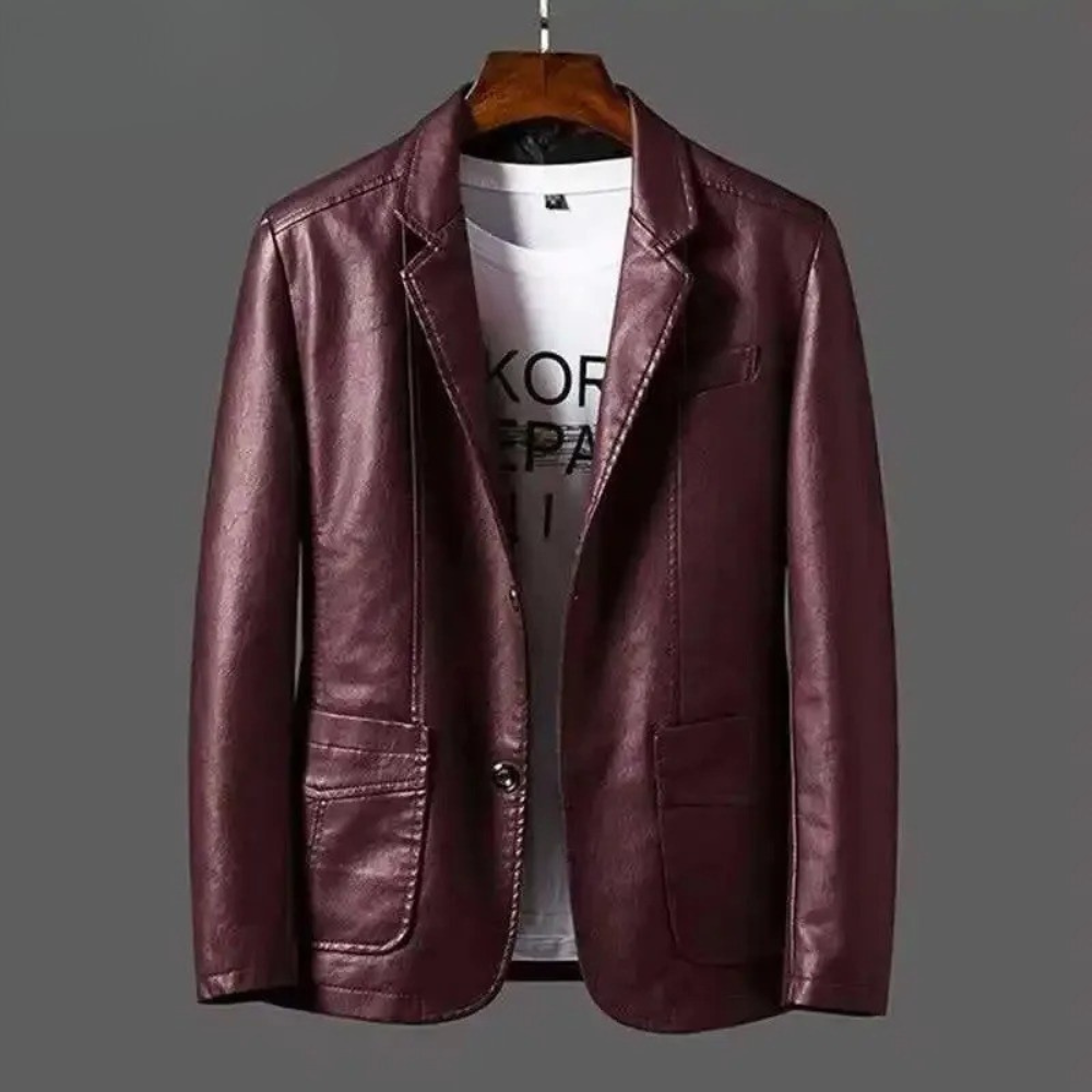 Levi™ | Blazer En Cuir Élégant