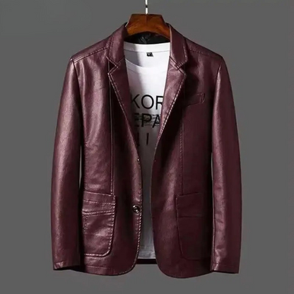 Levi™ | Blazer En Cuir Élégant