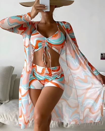 Noëlle™ | Ensemble de Bikini Trois Pièces Élégant