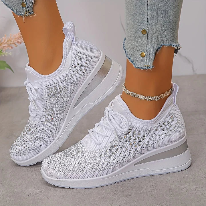Juliette™ | Baskets compensées orthopédiques à strass 4