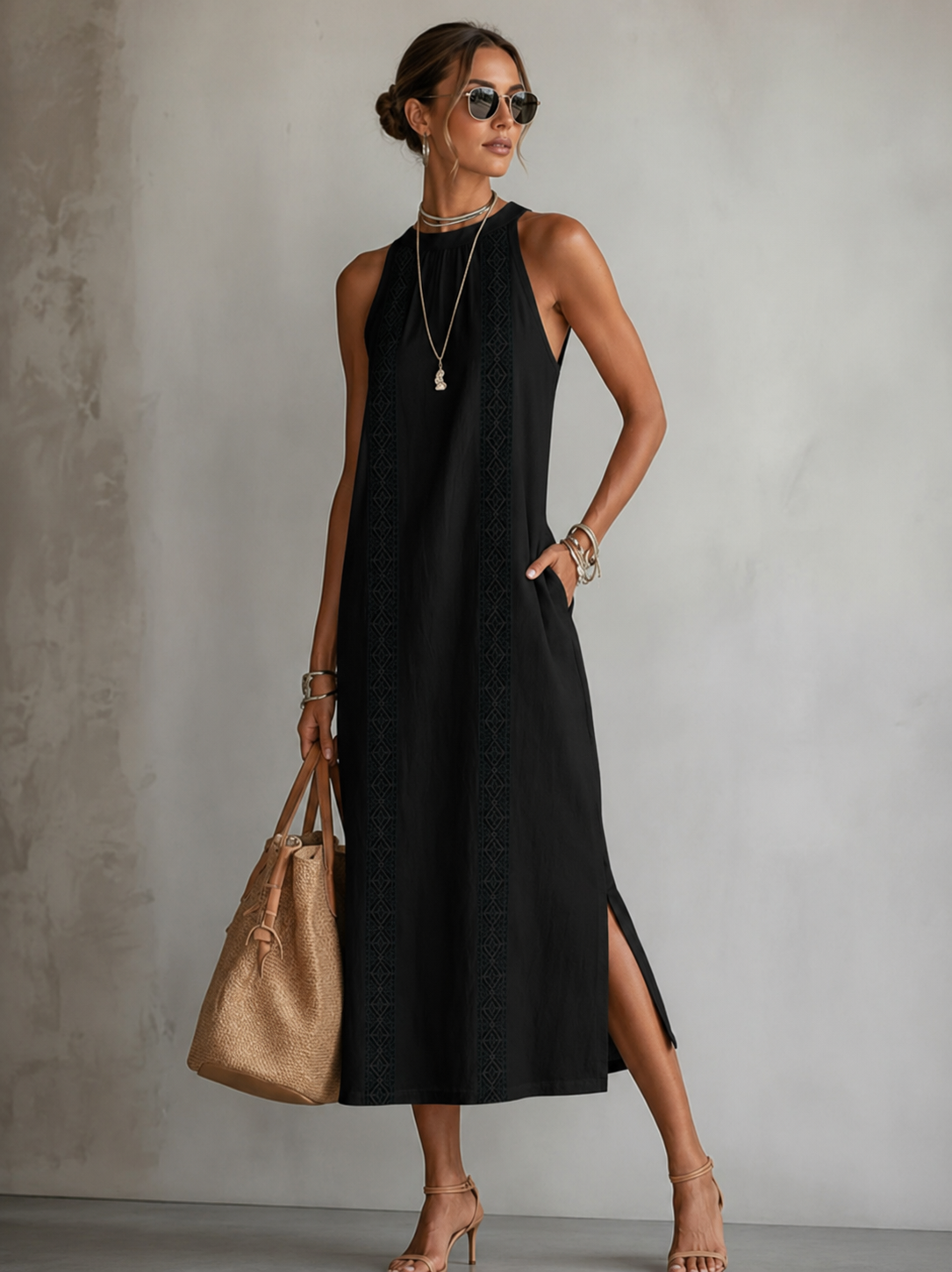 Marit™ | Robe Brodée Légère et Gainante