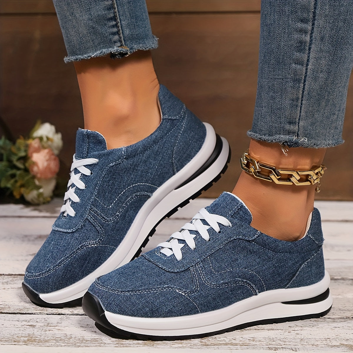 Izzy™ | Baskets Orthopédiques en Denim