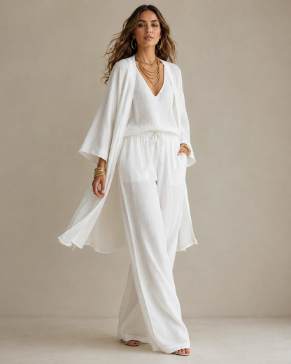 Gaëlle™ | Ensemble 3 pièces décontracté avec pantalon opaque