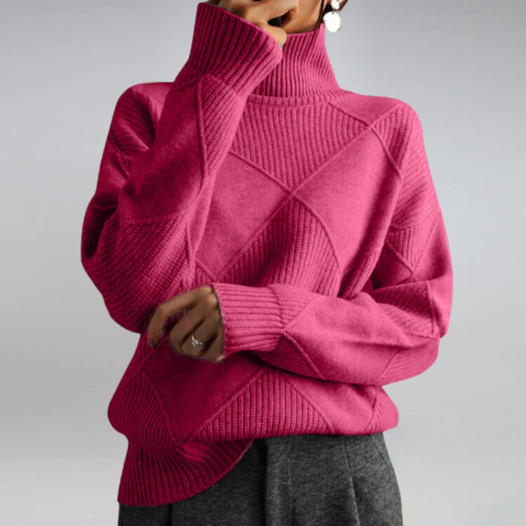 Léa™ | Pull Col Roulé Élégant