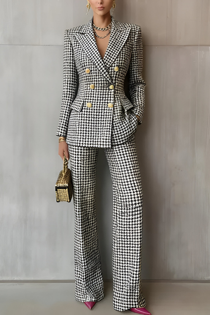 Celyn™ | Élégante Ensemble à Carreaux