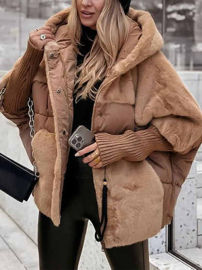 Lina | Doudoune oversize effet teddy