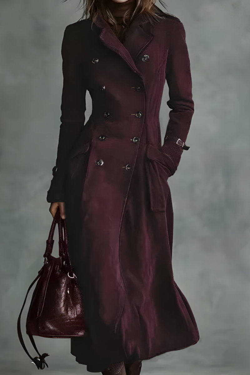 Mara™ | Manteau Long Élégant Ajusté