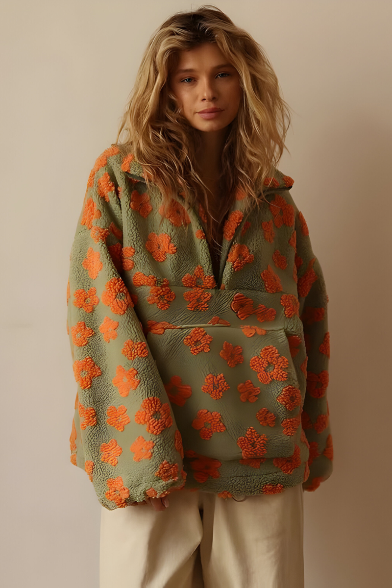 Nami™ | Pull en polaire confortable avec imprimé floral