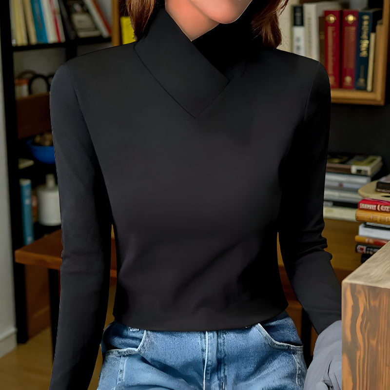 Mira™ | Top Élégant Minimal Manches Longues