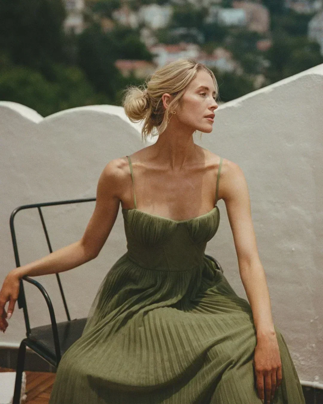 Margaux™ | Robe maxi plissée qui camoufle le ventre élégante