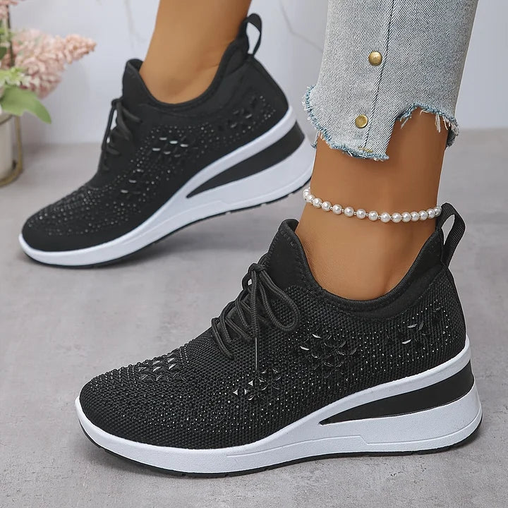 Juliette™ | Baskets compensées orthopédiques à strass 5