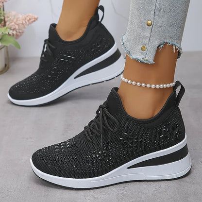 Juliette™ | Baskets compensées orthopédiques à strass 5