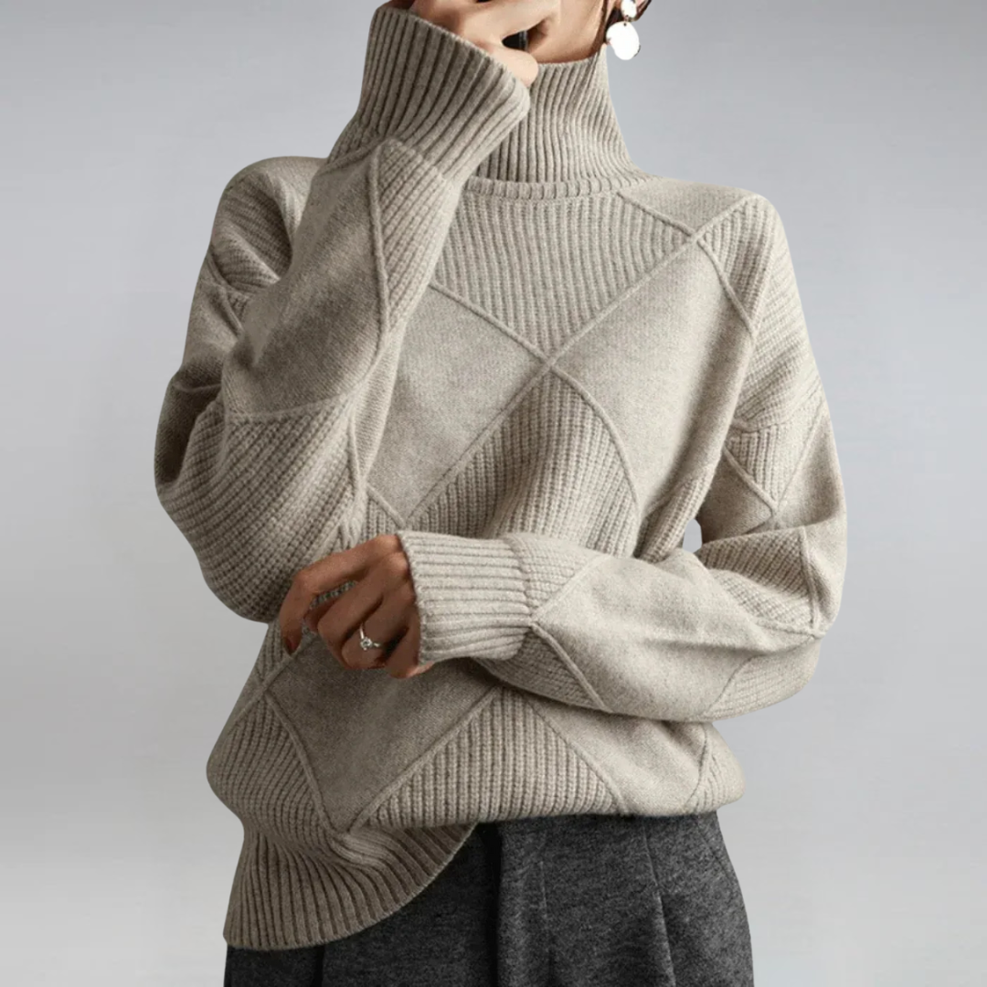 Léa™ | Pull Col Roulé Élégant 3