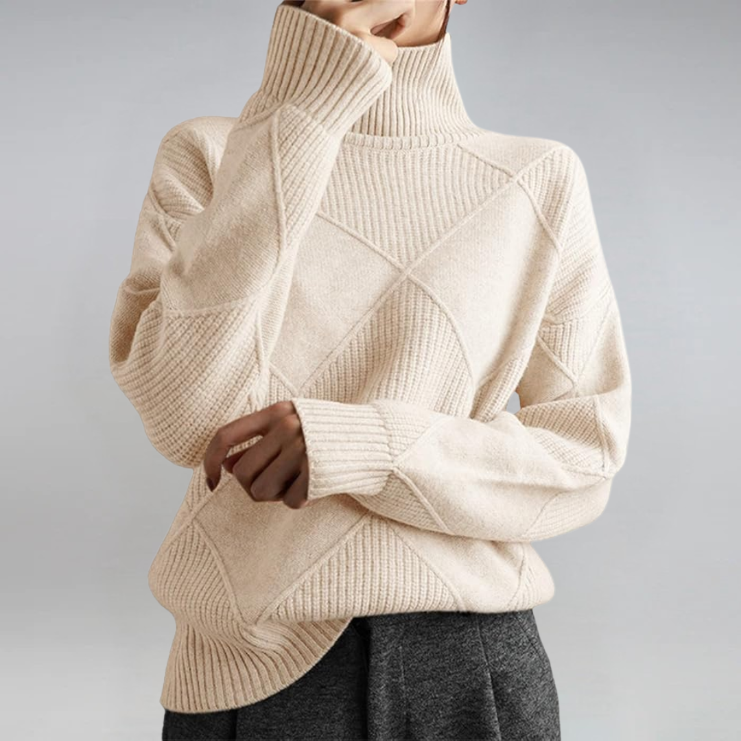 Léa™ | Pull Col Roulé Élégant 4