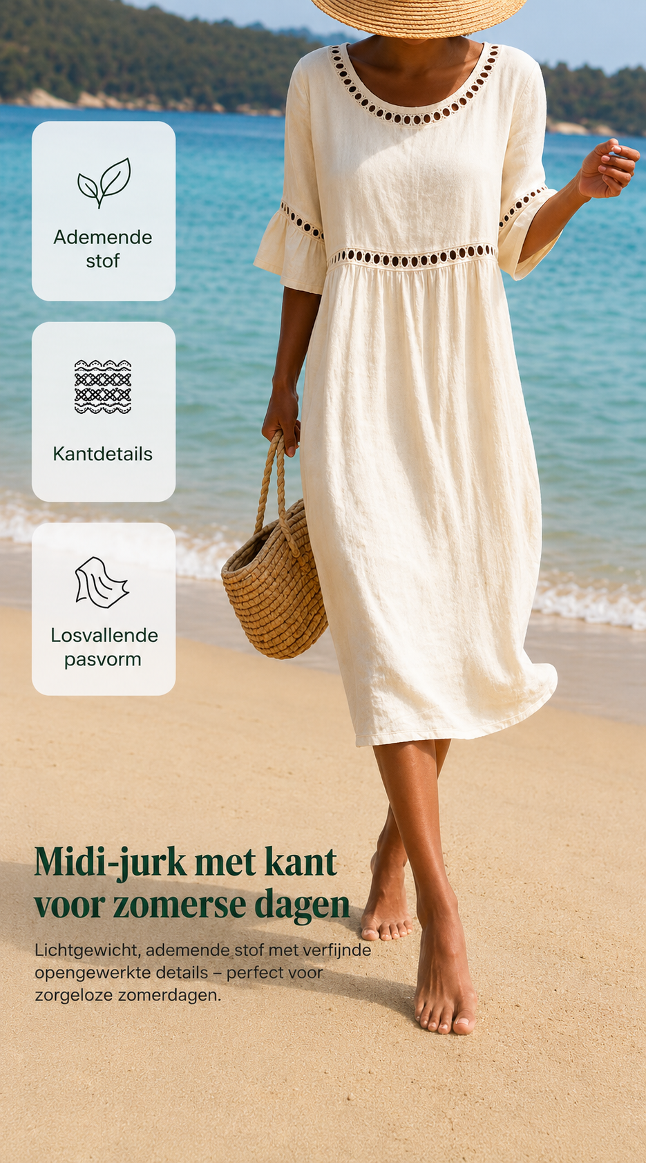 Amara™ | Robe Midi Élégante À Effet Ventre Plat