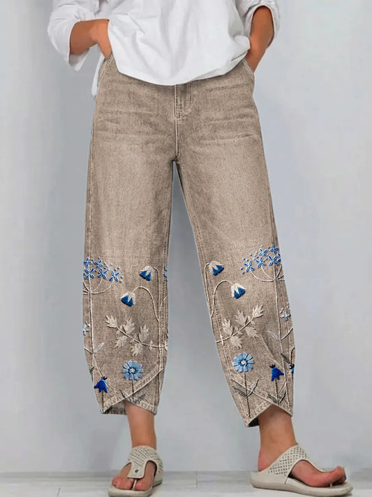 Aven™ | Pantalon Décontracté Brodé