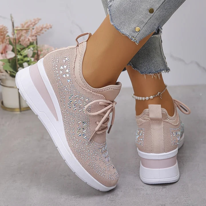 Juliette™ | Baskets compensées orthopédiques à strass 14