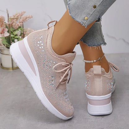Juliette™ | Baskets compensées orthopédiques à strass 14