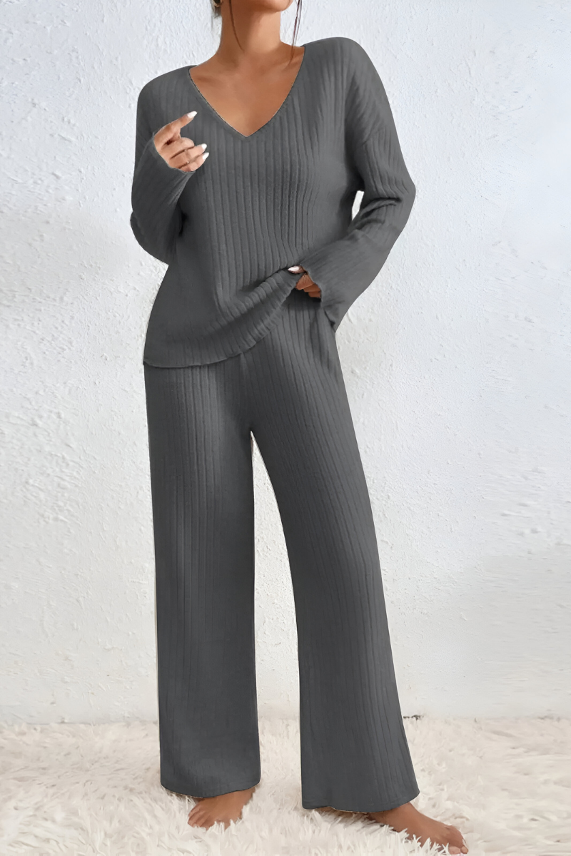 Amaris™ | Ensemble de salon tricoté doux à côtes